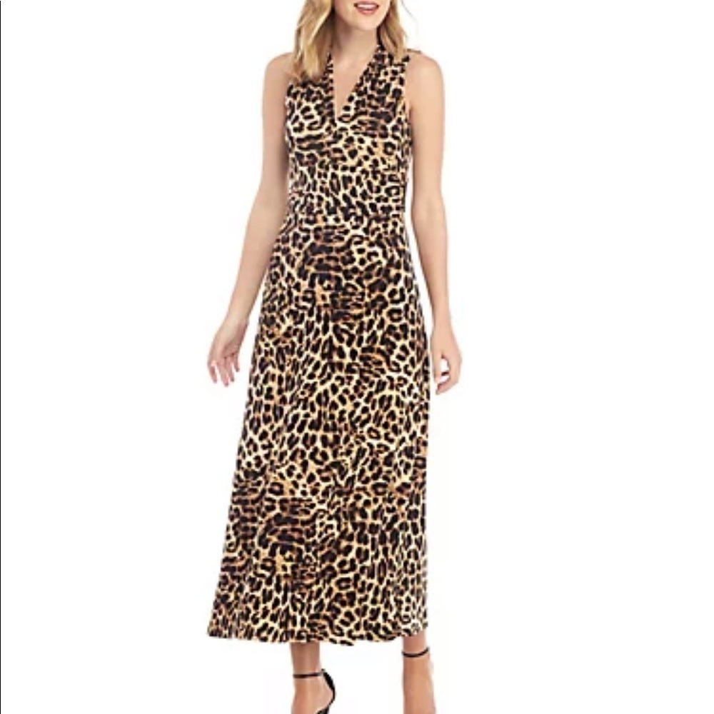 Vince Camuto Ankle-Length Leopard Print Dress